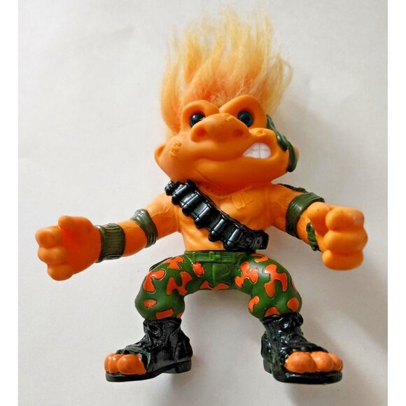 Battle Trolls Sergeant Troll Military Soldier 5" Hasbro 1992 Troll doll RARE - Picture 2 of 4